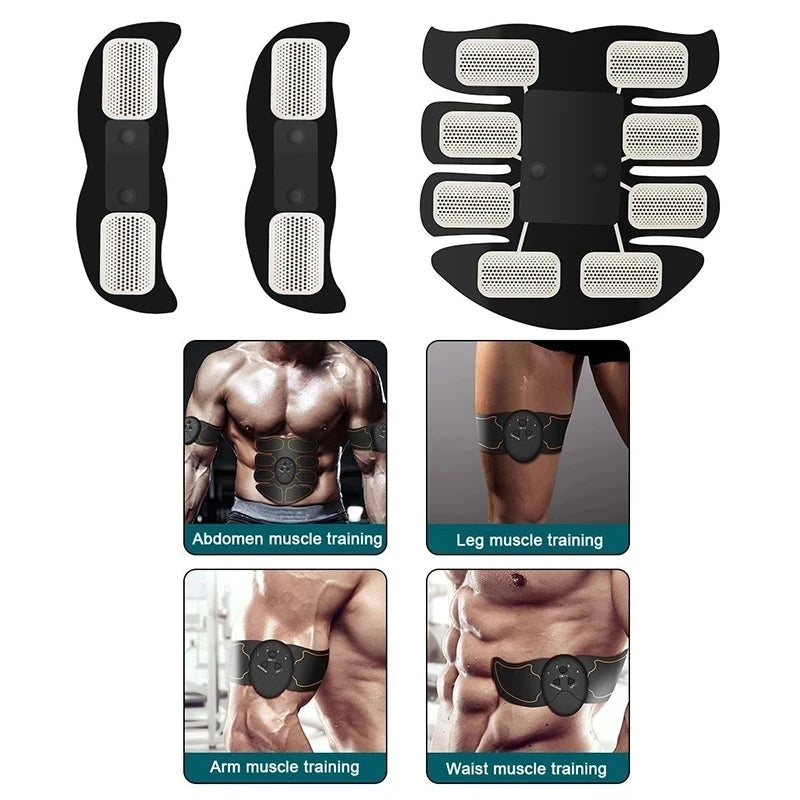 Smart EMS Muscle Stimulator Toner ABS Abdominal Arm Hip Trainer Weight Loss Fitness Shaping Electric Body Slimming Massager